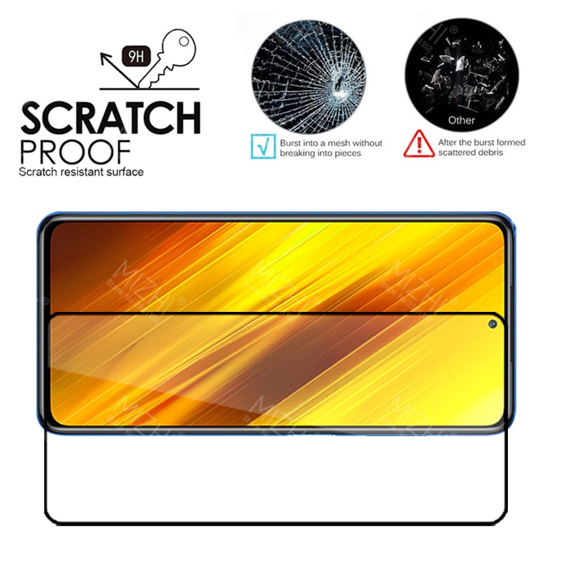 2Stck schutz glas für poco x3 fallen für xiaomi pocophone poco x3 x 3 pocox3 gehärtetem glas xiomi xaomi abdeckung