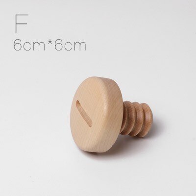 Crochet mural en bois massif originalité woodness crochet à vis accroche-manteau murale patère Metope décoration bouton crochet: F