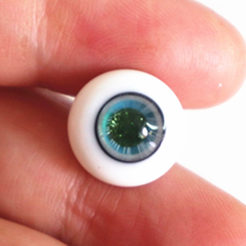BJD poupée yeux en verre 12mm couleur pourpre couleur verte
