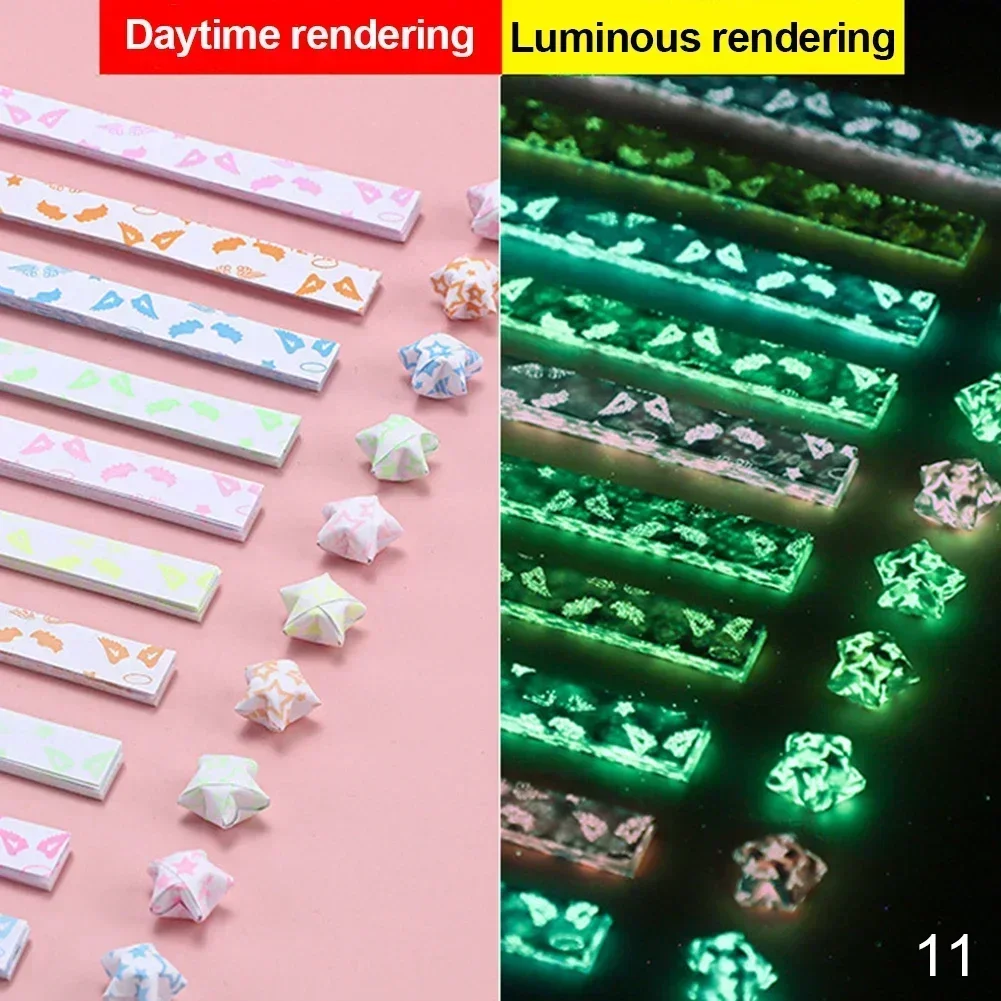 210 Vellen Origami Sterren Papieren Lichtgevende Origami Sterren Papier Strips Lucky Star DIY Hand Decor Vouwpapier Ambachten Kunstbenodigdheden: Clear