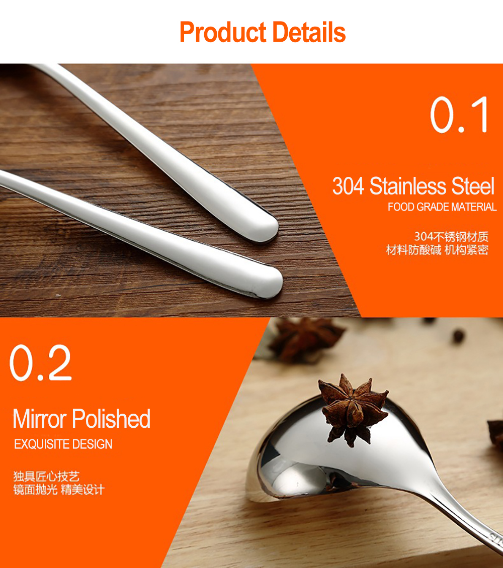 Chinese Soep Lepel Roestvrij Staal Verdikking Met Lange Handvat Lepel Voor Soep Keuken Diner Lepels Spiegel Gepolijst Servies
