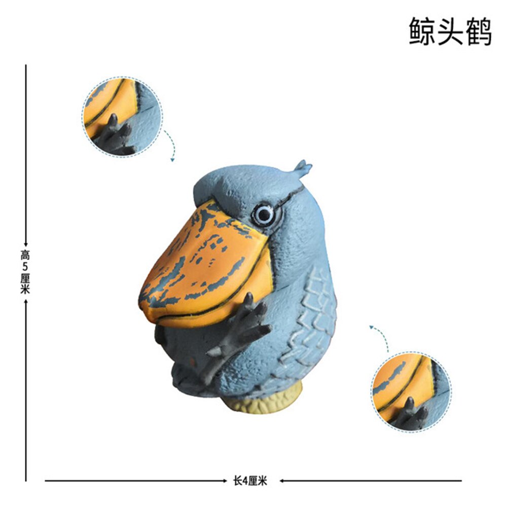 Lion Mandrill Hippo Elephant Penguin Dinosaur Tyrannosaurus Mosasaurus Triceratops Figure Animal Model Collector Decoration: Shoebill