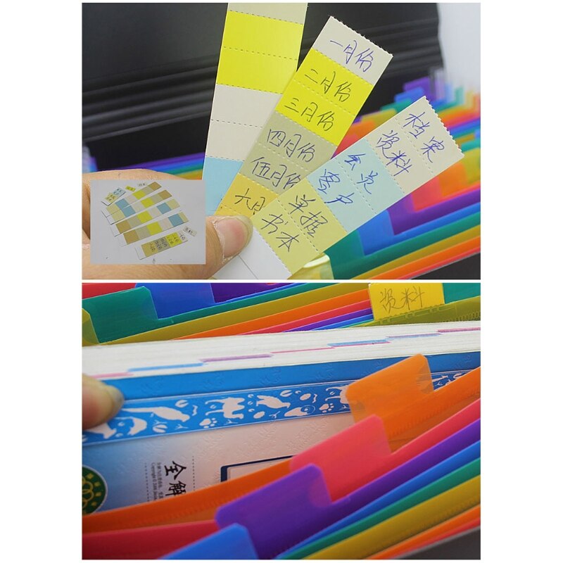 13/24/36/48/60/72 Pocket Classified File Folder Telescopic Standing A4 Organizer