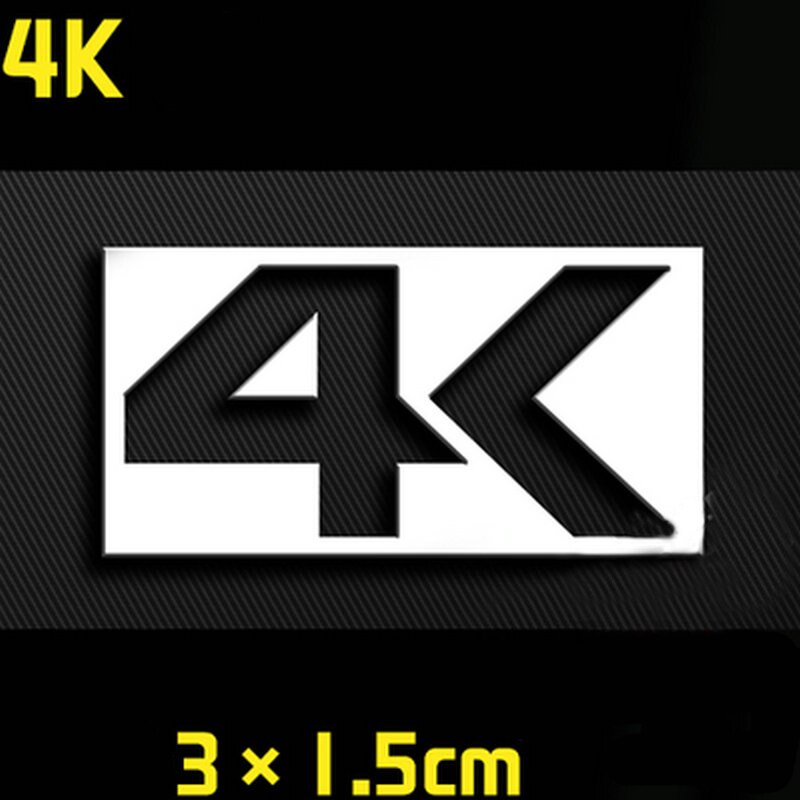 Etiqueta 4K HDR FHD HD, Monitor de TV, cine en casa, teléfono móvil, pegatina de Metal, pegatina de transferencia