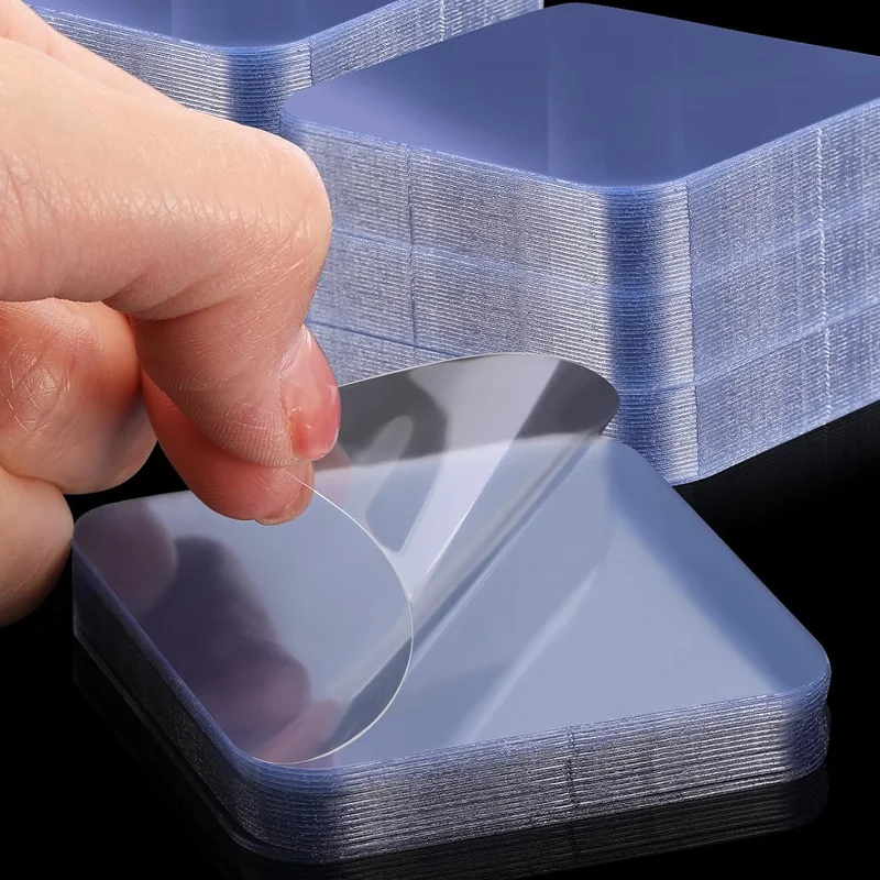 10/120PCS Heavy Duty Double Sided Adhesive Patches Nano Tape Transparent Square Wall Stickers Waterproof Removable No Traces Pad