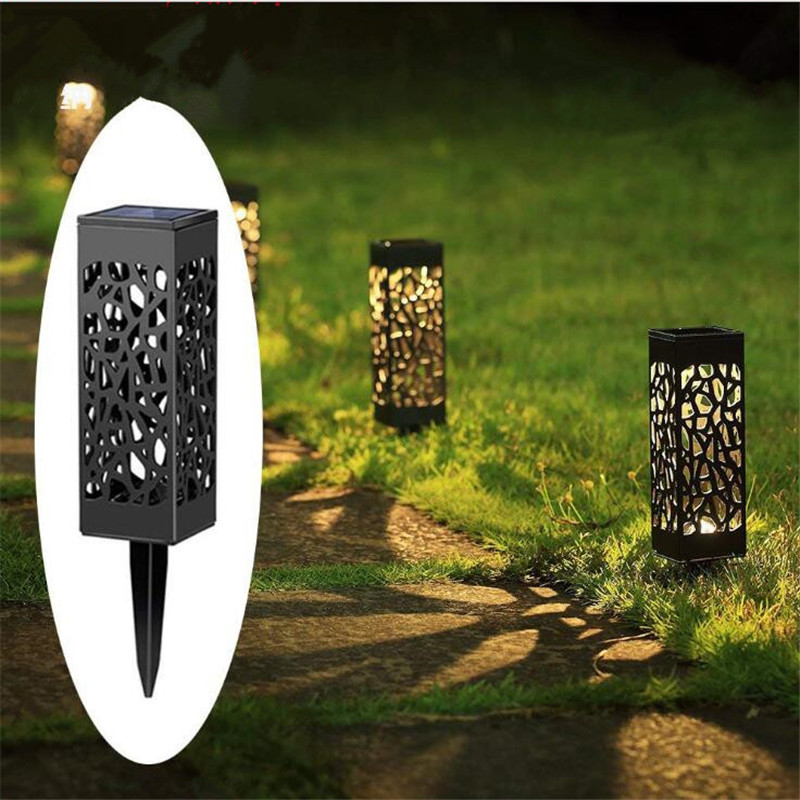 Lampe solaire creuse, 2 unités, éclairage d'extérieur, luminaire de paysage, idéal pour un jardin, une pelouse, une cour, un sentier ou la rue, modèle led étanche