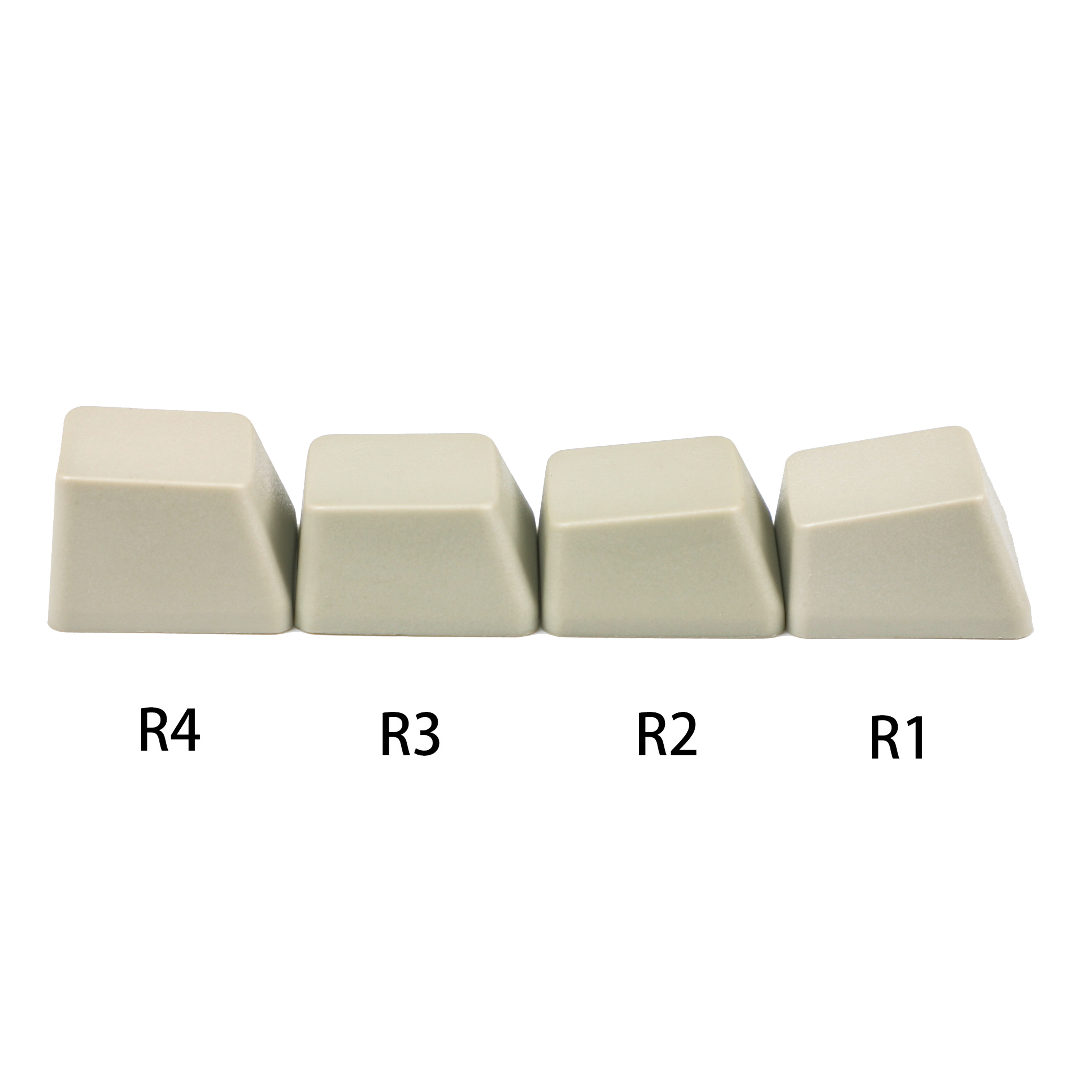 1u R1 R2 R3 R4 teclas personalizadas alfanuméricas de perfil OEM PBT grueso en blanco para teclas DIY
