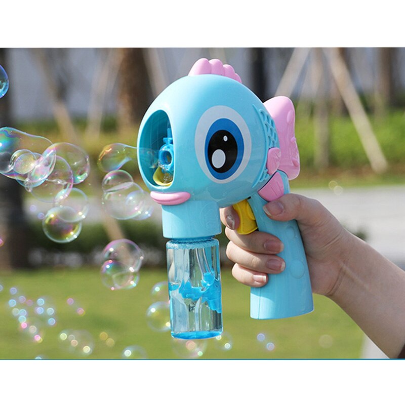 Bubble Blower Machine Gun Zomer Outdoor Speelgoed voor Kinderen Cartoon Grote Ogen Vis Baby Barth Speelgoed Kerstcadeaus