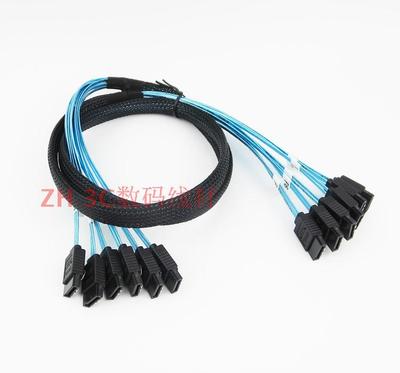 4 geïnstalleerde sata-kabel sata 3.0 vier geïnstalleerde server harde schijf sata datakabel sata 3 iii generatie: 1m 6 stuks
