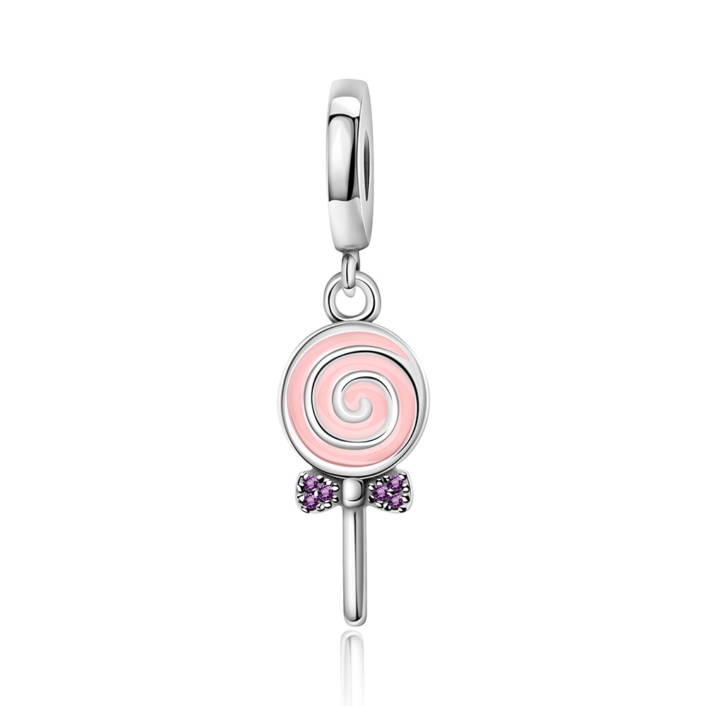 ¡Novedad de ! Colgante de paleta dulce de nueva de 100% Plata de Ley 925, abalorio Original encantador para mujer, joyería directa de fábrica