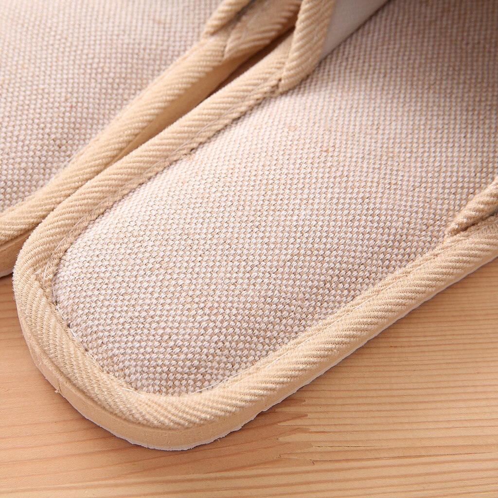 Zapatillas de mujer, zapatillas de tela de algodón para el hogar y el dormitorio, chanclas a cuadros para interior, zapatillas planas, zapatos para mujer A40