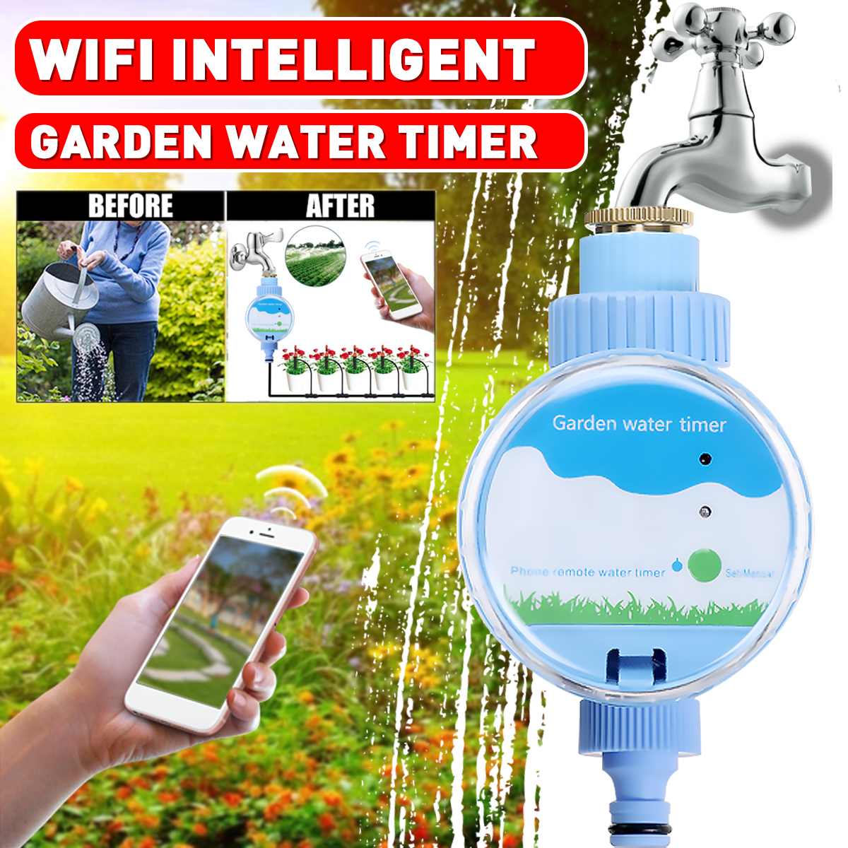 Praktische Wifi Tap Timer Digitale Automatische Elektronische Water Tuin Timer Irrigatie Controller Voor Tuin