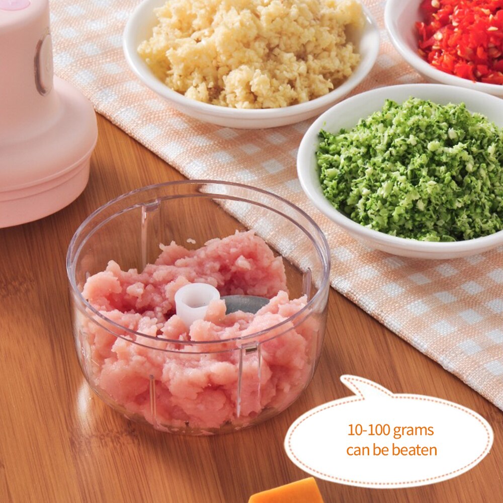 Wireless Electric Meat Grinder Food Chopper Mini Stainless Electric Kitchen Chopper Meat Grinder Shredder Kitchen Tools