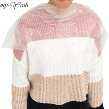 100Pcs/pack Hair Salon Disposable Waterproof Hair Washing Pad Clear Shampoo Bags Capes Hair Cleaning Shawl