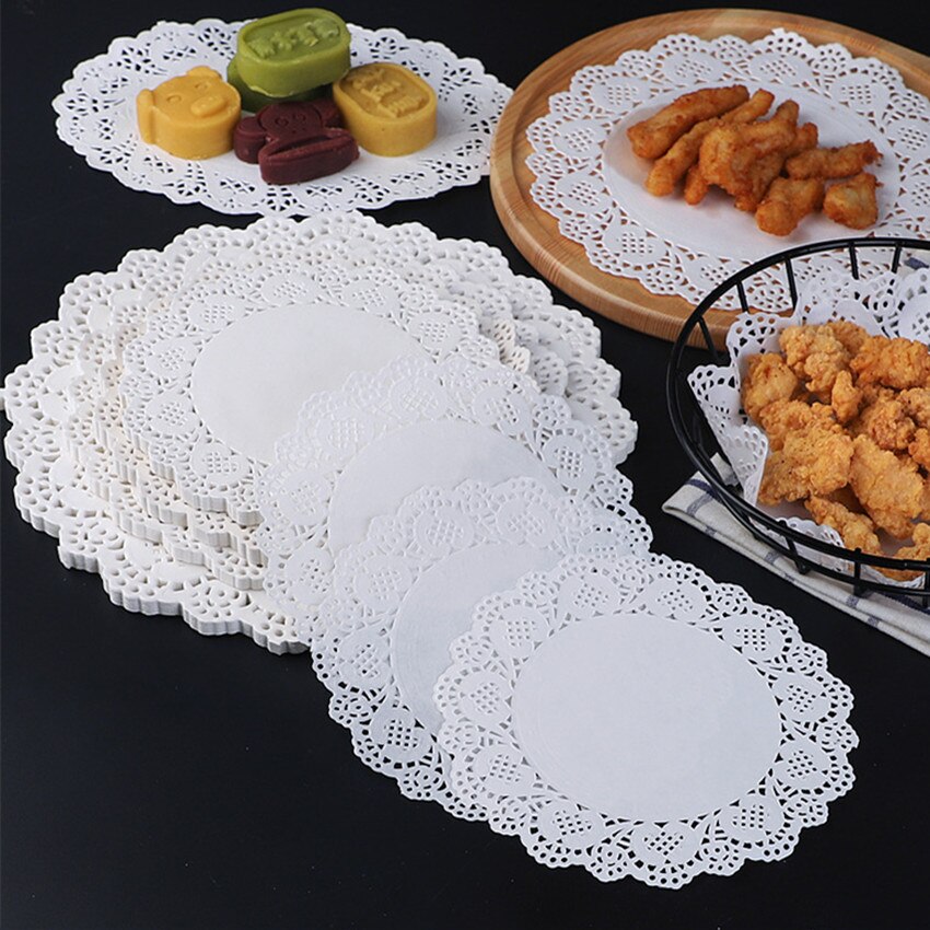 180 Uds. De papel absorbente de aceite de cocina aperitivos y pasteles de pollo frito bandeja de papel para hornear vajilla para horno tapete de papel absorbente de aceite