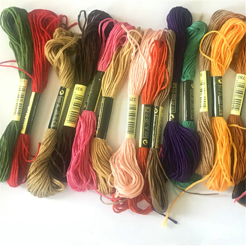 200Pcs Embroidery Thread Skeins Multi Colors Option Floss Similar DMCdmc Anchor Cross Stitch Cotton Sewing Embroideried Threads