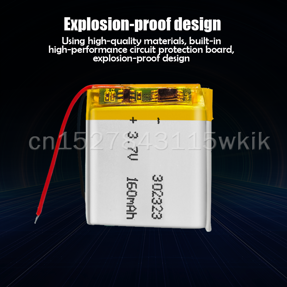 302323 032323 3.7V 160Mah Lithium Polymeer Oplaadbare Batterijen Voor Gps MP4 Led Smart Horloge Bluetooth Headset Li-po Li Ion Mobiele