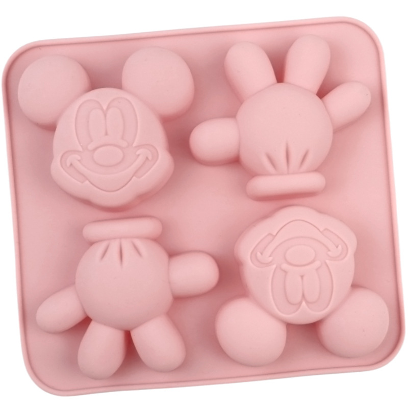 Moule en Silicone de dessin animé, Animal souris Kapibala alpaga crabe tortue avion savon chocolat gelée plateau à glaçons outils de décoration de gâteaux: jaune clair