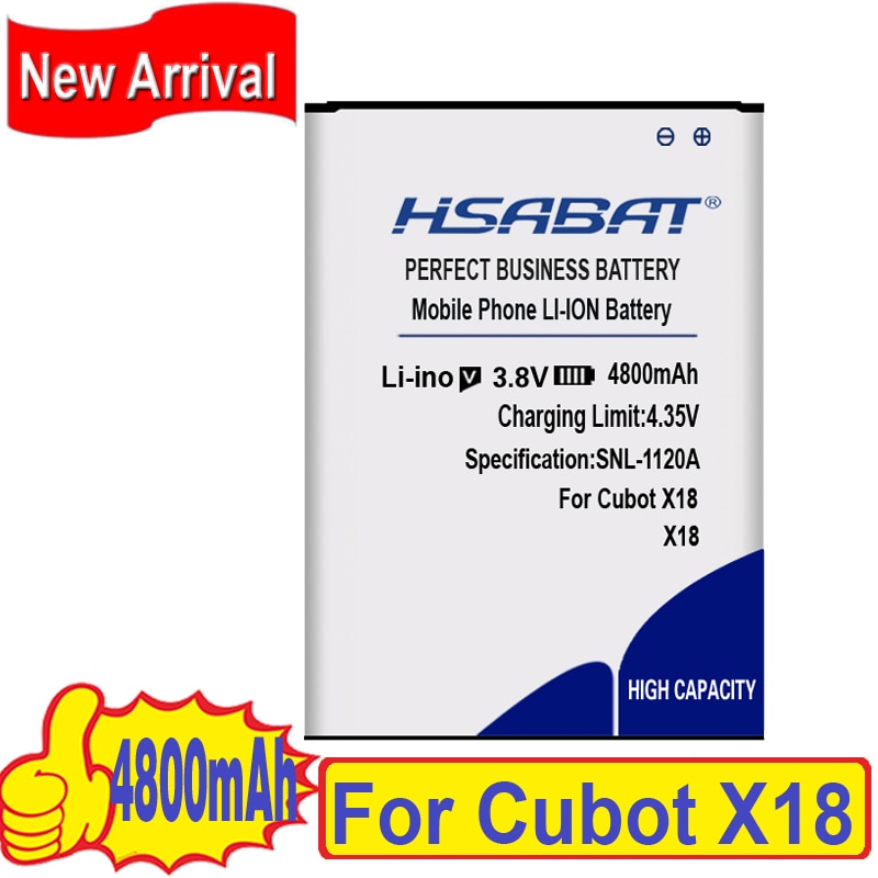 Top 4800mAh Batterij voor Cubot X18 Mobiele Telefoon Vervanging Accumulator