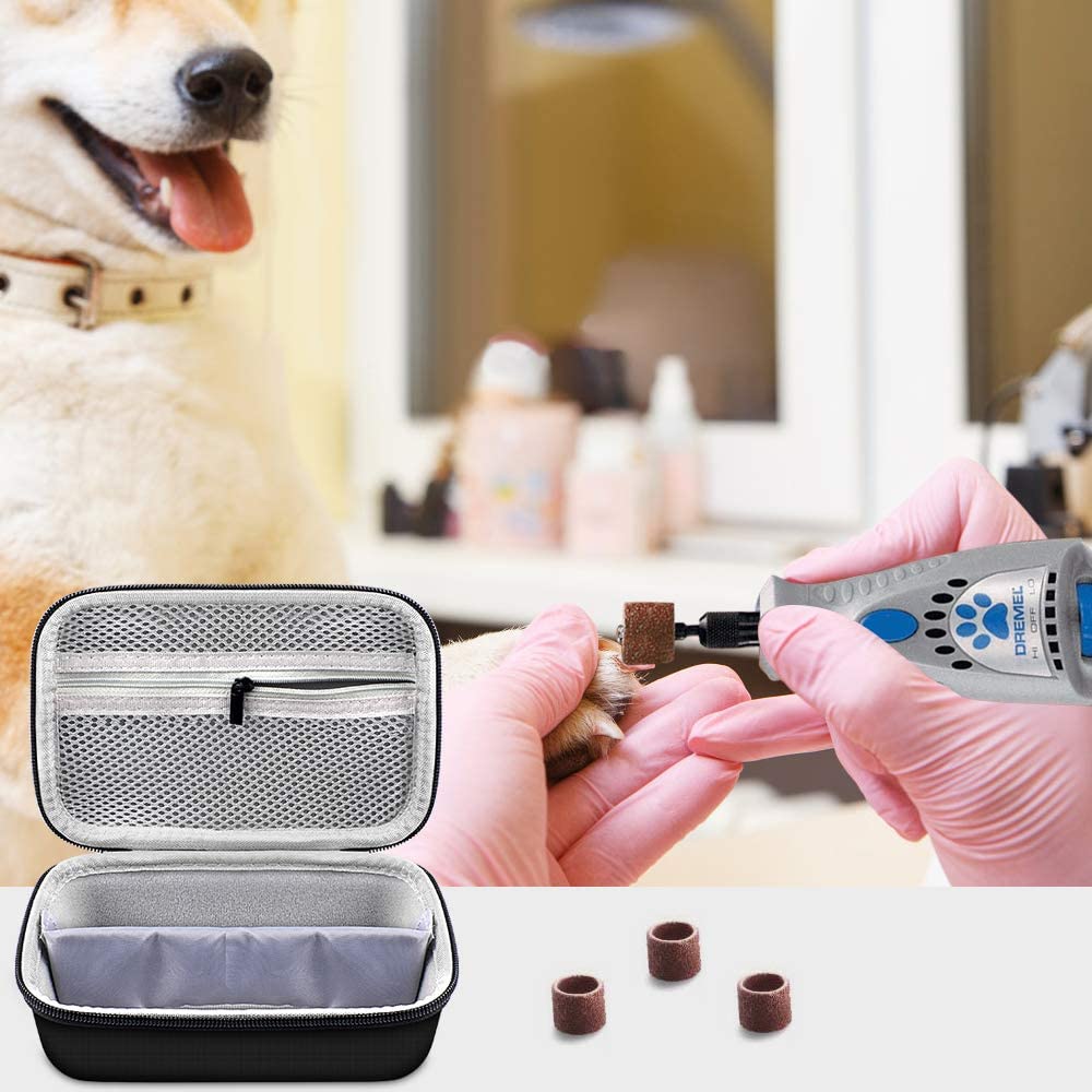 Säilytys- ja suojakotelo, joka on yhteensopiva dremel 7300-pt 4.8v akkukäyttöisen pyörivän työkalun koiran kynsien hiomakoneen, lemmikkieläinten kynsien trimmerin kanssa