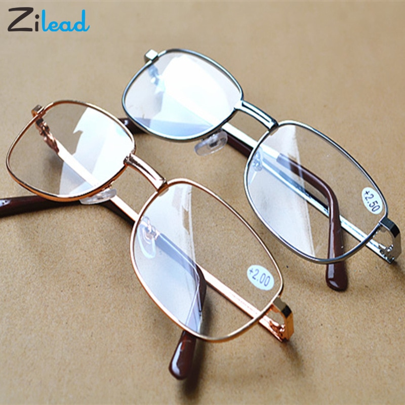Zilead metalen montuur leesbril verlicht visuele vermoeidheid presbyopische bril  tr90 materia ultralichte eenvoudige oudersbril