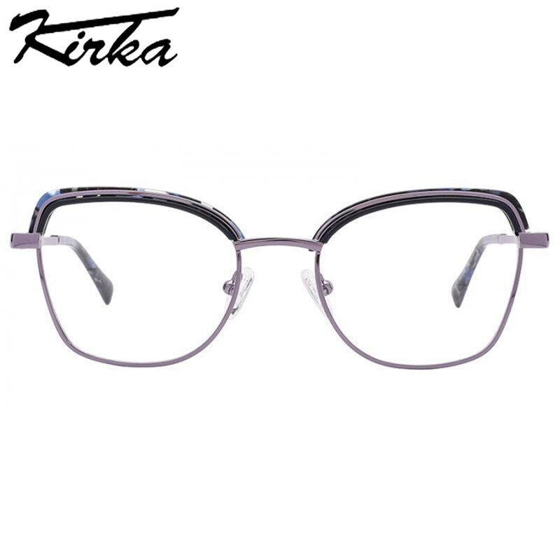 Kirka Runde Brille Rahmen handgefertigt Brillen Männer Jahrgang Frau Metall Gläser Computer Optik Frauen Photochrome Brillen Rahmen: MW6002 C2