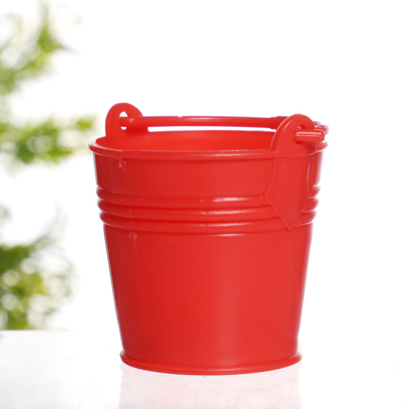 1Pc Plastic Kleine Emmer Bloem Container Planten Pot Tuin Watering Huishoudelijke Blik Mini Outdoor Badkamer Keuken Emmer: 2