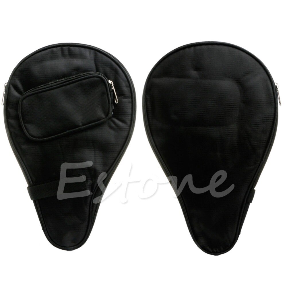 Zwarte waterdichte tafeltennisbatjes tas, pingpongbatjes tas met balvakje