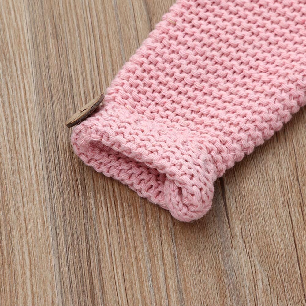 Kids Baby Meisjes Trui Jas Herfst Winter Solid Button Gebreide Dikke Warme Vest Baby Meisje Kleding Uitloper Camisola