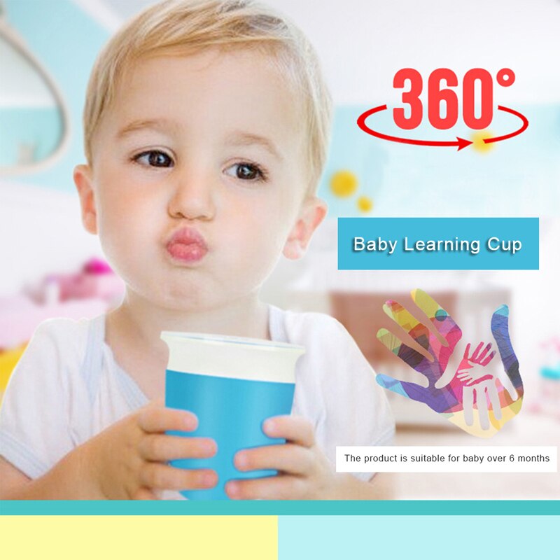 Aag baby 360 graden bekers kinderen leren drinkbeker bpa vrij pp lekvrij magische bekers met handvat baby waterfles beker *