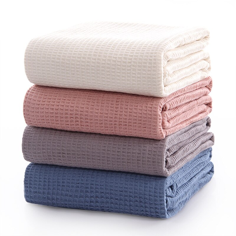 Japan Katoen Wafel Plaid Zomer Deken Voor Slaapbank Handdoek Quilt Vrouwen Wrap Deken Dutje Dekens Gooi Deken Voor Auto kantoor