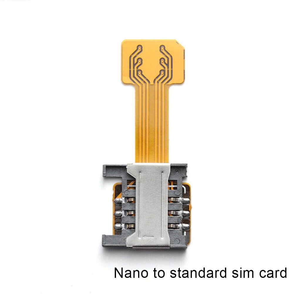 Card Extender Dual SIM Adapter Extension Cable Slot Durable For Mobile Phone Android KQS8: nano to sim