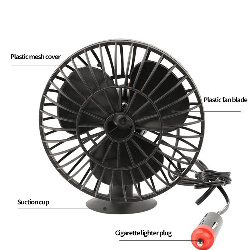 12V Portable Car Truck Fan Vehicle Auto Cooling Cigarette Lighter Car Air Conditioner