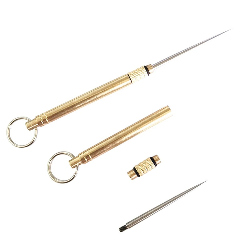 Draagbare Titanium Legering Tandenstoker Messing Tandenstoker Metalen Tandenstoker Eenvoudige Fruit Pick Voor Outdoor Picknick En Kamperen Supply