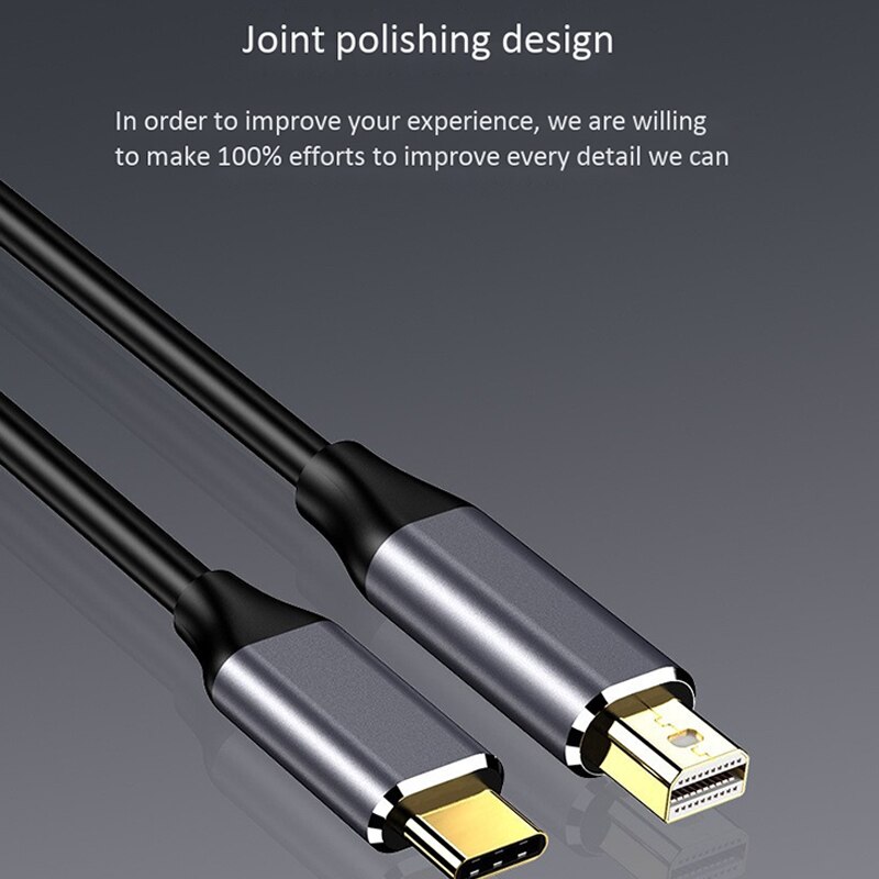 USB Type-C to Mini Display Port Support 4K 60HZ Type-C to Mini Display Port Adapter for , for Mate 20, for P20
