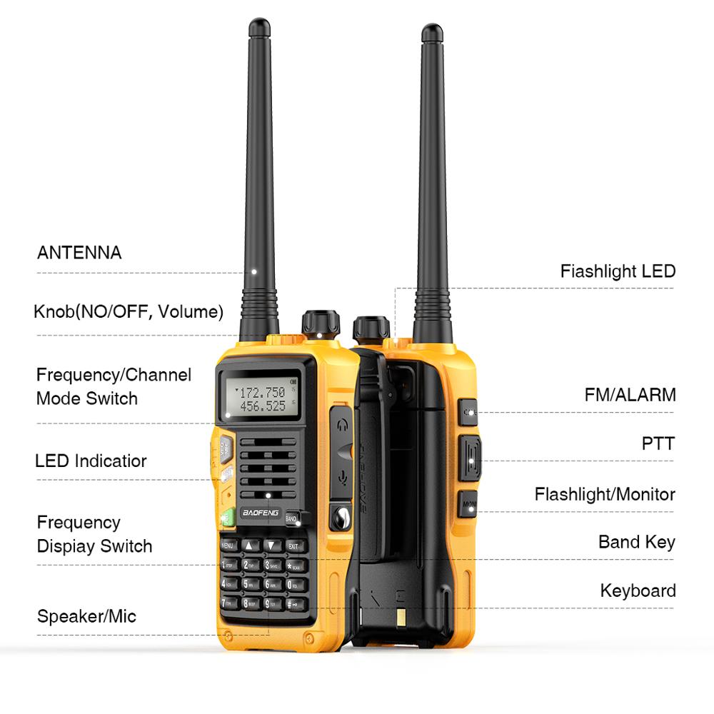 Newset BAOFENG UV-S9 Plus 10W potężny UHF VHF dwuzakresowy krótkofalówka dwukierunkowy radiotelefon ręczny nadajnik-odbiornik