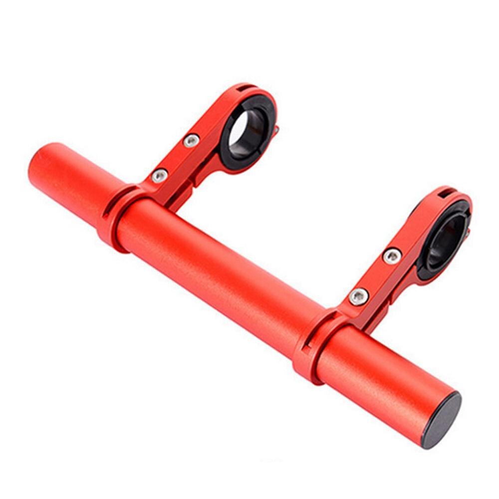 MTB Bike Bicycle Handlebar Flashlight Phone Mount Holder Carbon Tube Extended Bar Bracket Bicycle Accessories: 20cm Red