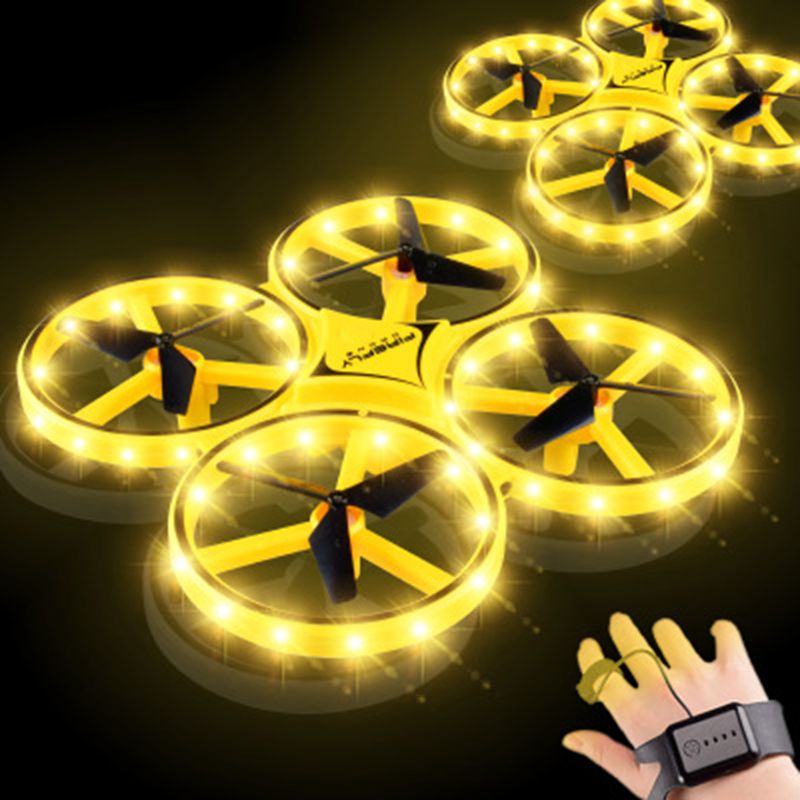 Rc Drone Quadcopter Mini Infrarood Inductie Hand Control Drone Hoogte Hold 2 Controllers Quadcopter Kids Toy