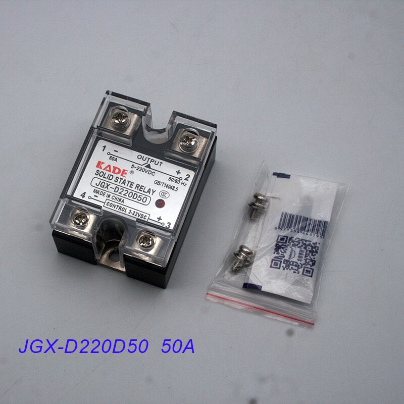 Jgx -10 dd / 25dd / 40dd/50dd dc kontrollert dc ssr enfase fast stat relé med plaststøvdeksel: 50dd