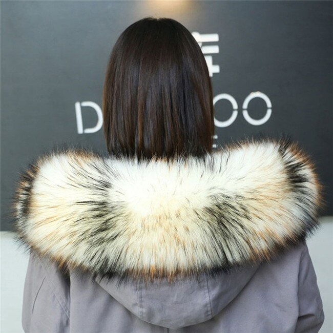 13 kleur Pluizige Faux Vos Konijnenbont Sjaals Vrouwen Winter Jas Kraag Warme Shaggy Bont Sjaal Elegante Afneembare Bontmuts kraag