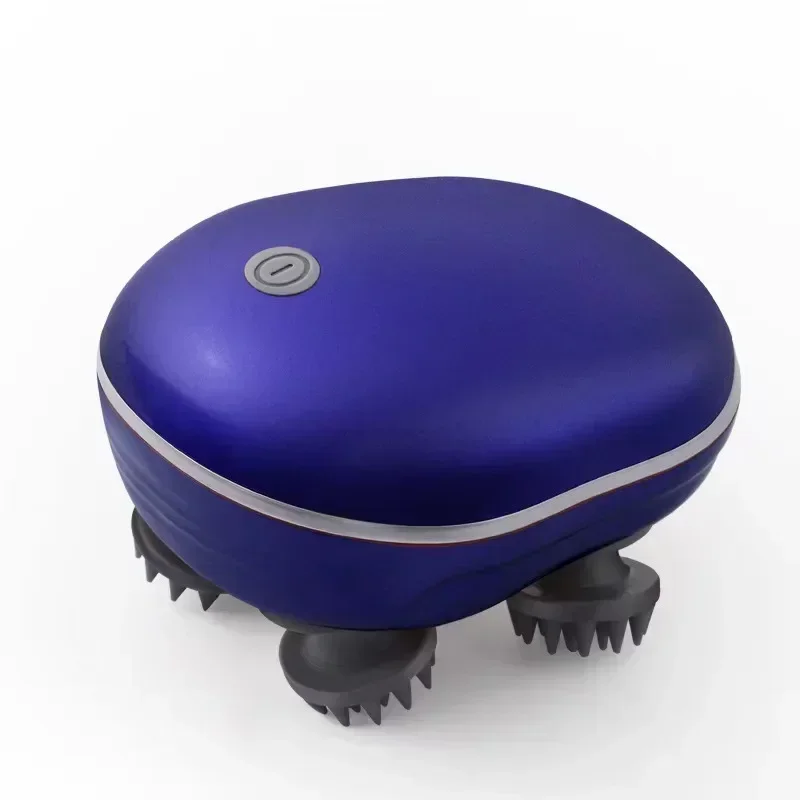 Electric Scalp Head Massager Red Light Therapy Antistress Relax Body Massage Remove Muscle Tension Tiredness Massageador Tool: PURPLE