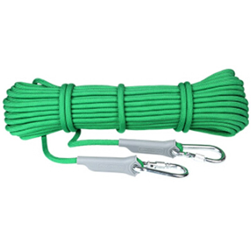 10M/20M Rock Climbing Cord Outdoor Hiking Accessories Rope 9.5mm Diameter High Strength Cord Safety Rope: green 10m