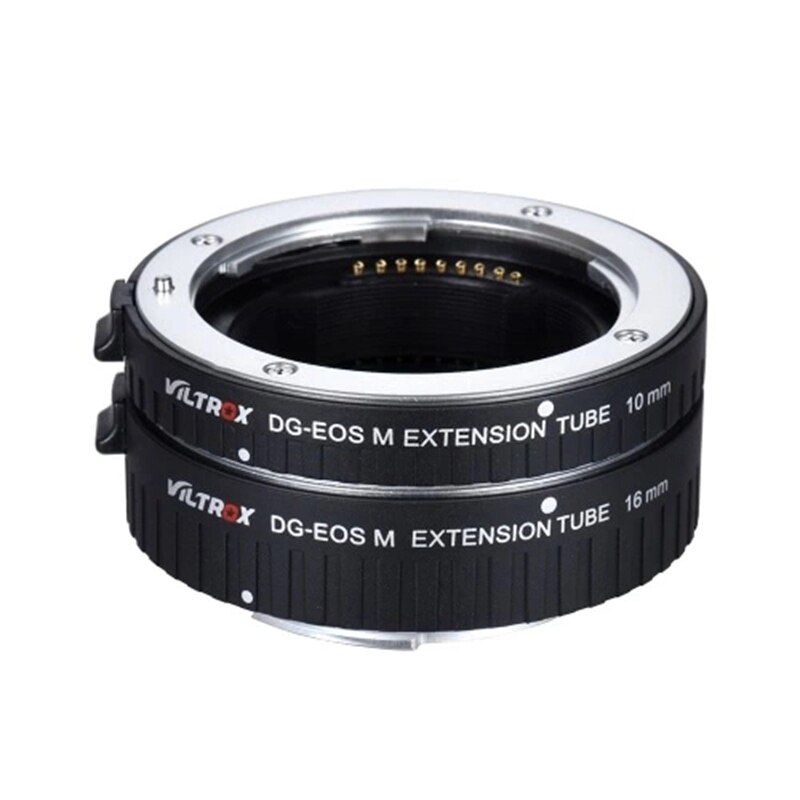 Viltrox DG-EOS M Automatic Extension Tube 10mm and 16mm Auto Focus for Canon EF-M Mount Series Mirrorless Camera and Lens