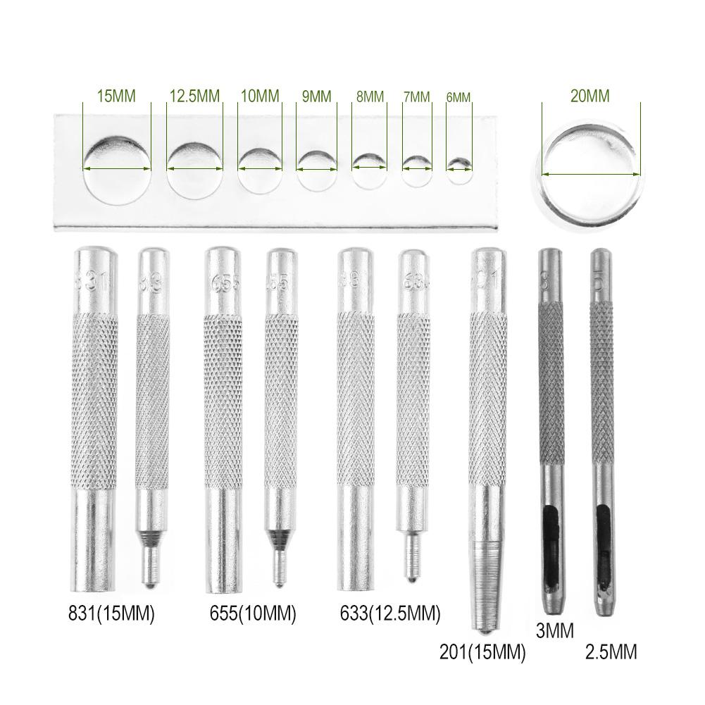 Snap Rivet Kit 11Pcs Snap Rivet Fastener Buttons Installation Too... – Vicedeal