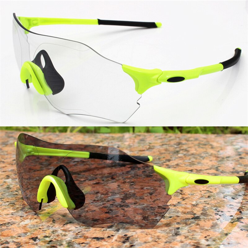 Fotokromiske solbriller auto linse  tr90 sports cykling misfarvning briller mænd kvinder mtb vej cykel cykel briller: 4