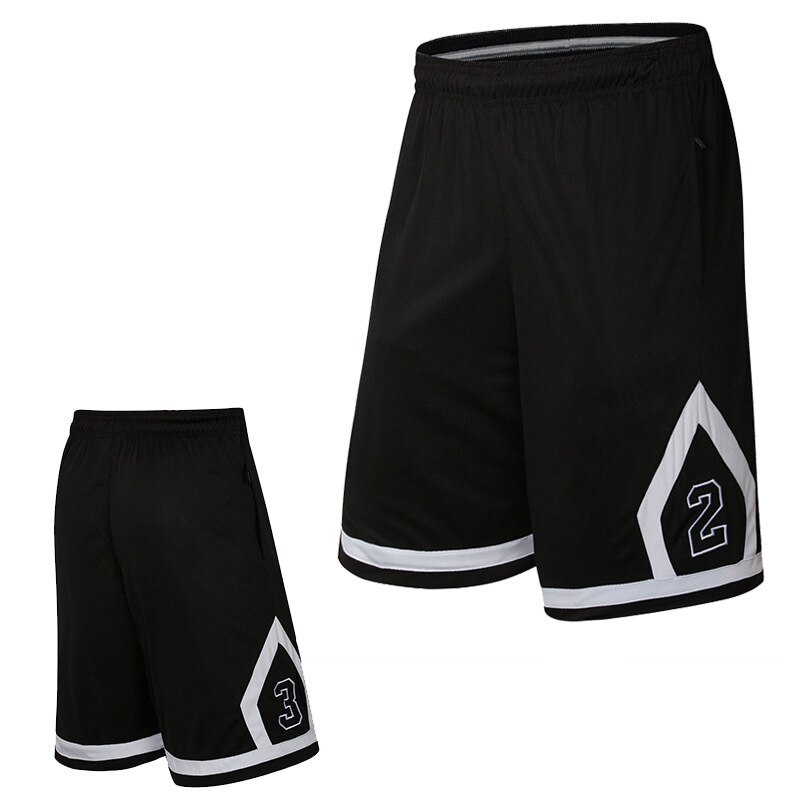 Basketballshorts herren sport trainingsshorts locker sommer herren atmungsaktiv laufen basketball sport shorts: Schwarz / L