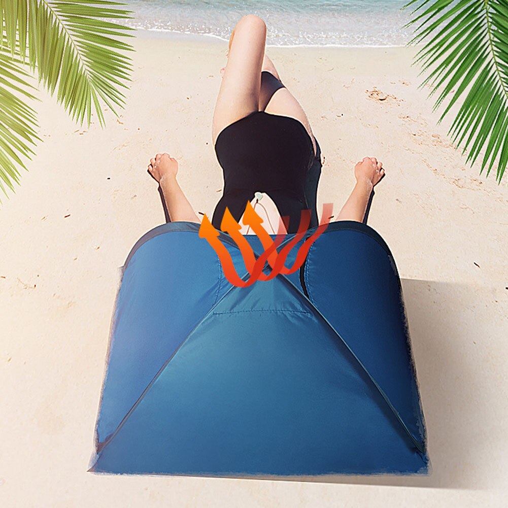Tragbares outdoor-camping-strandzelt mit sonnenschirm, kleine markise, mini-kopfzelt, leicht, faltbar, uv-schutz, sonnenschutz