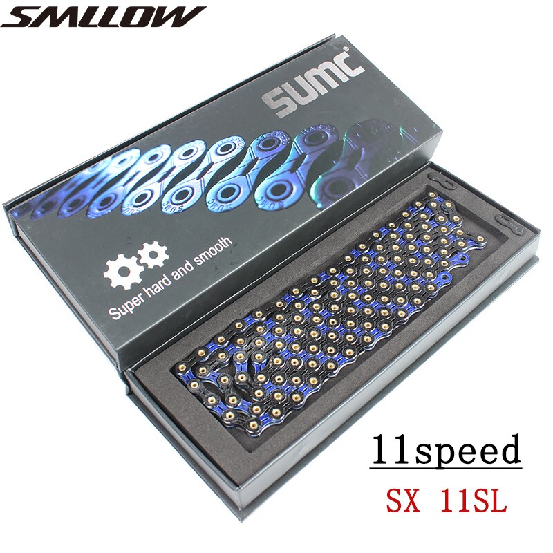SUMC Bike Chain SX11EL for M7000 M8000 11 22 33 Speed MTB Mountain Road Bicycle Chain Titanium Golden Silver Color MissingLink