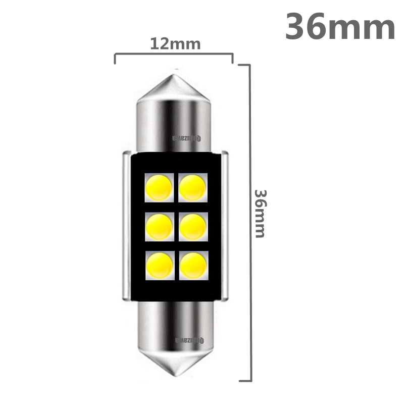 4Pcs Festoen 31Mm 36Mm 39Mm 41Mm Led Lampen C5W C10W Super Heldere Led Canbus Geen fout Auto Interieur Doom Lamp Auto Leeslampjes: 36mm