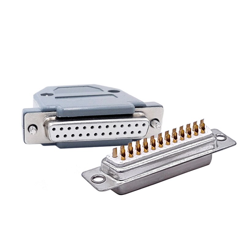 DB25 data cable connector plug VGA Plug connector 2 row 25pin port socket adapter female Male DP25: Female Golden